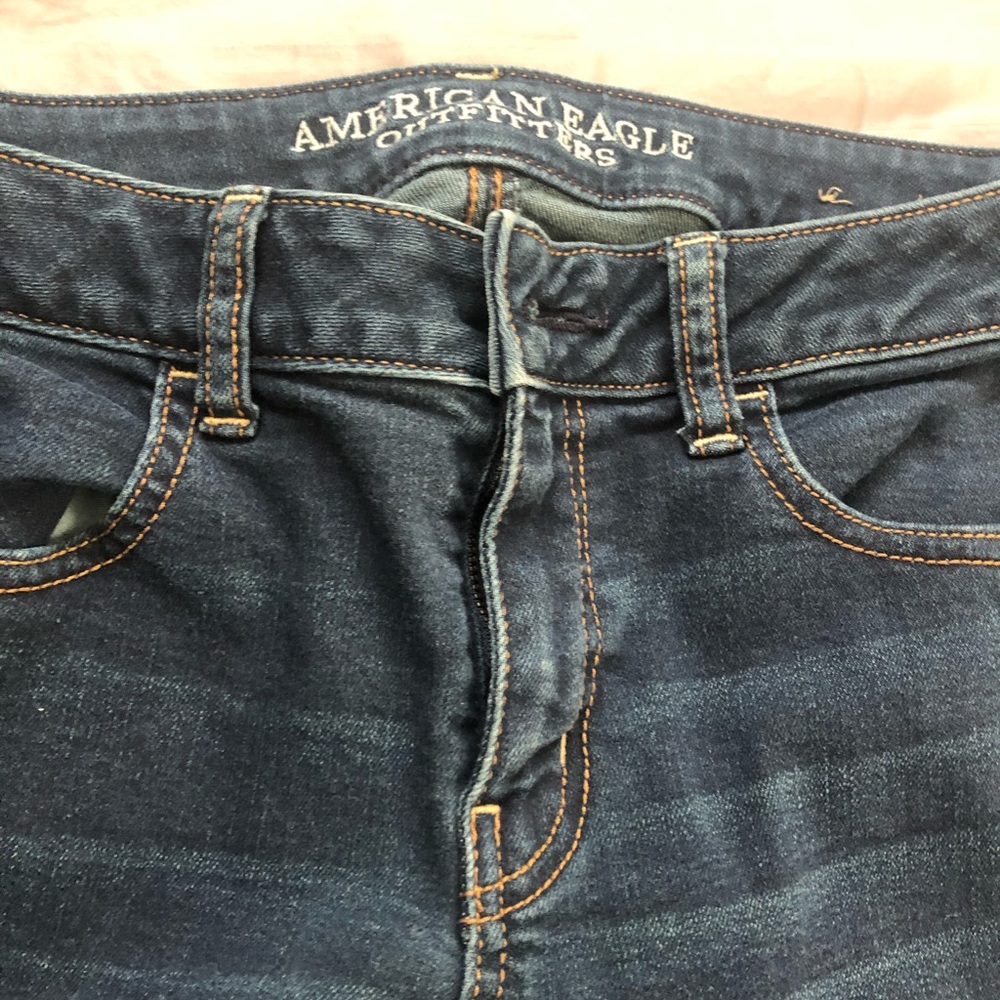 AE Dark Blue Wash Jeggins
